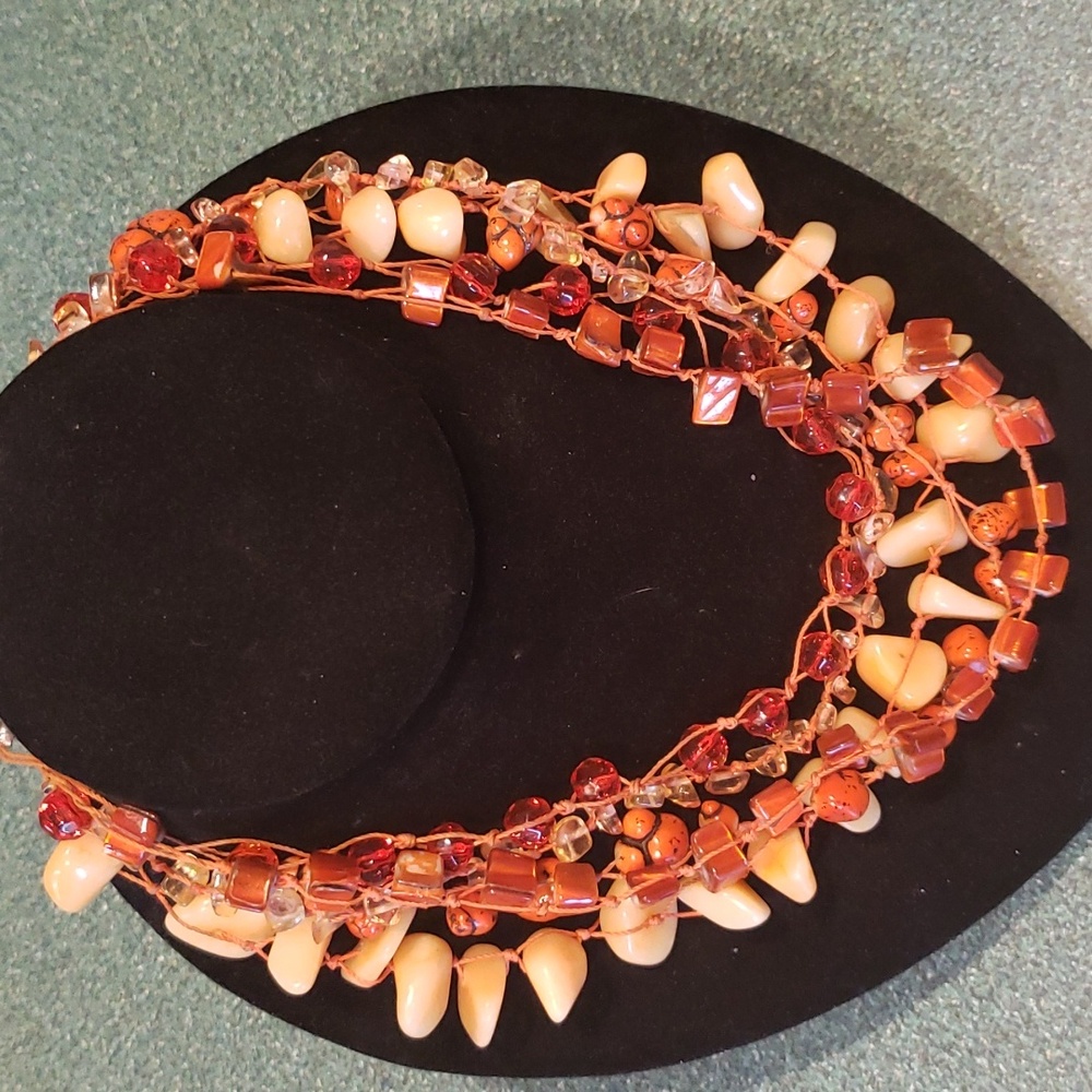 Mixed media necklace
